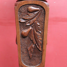 Load image into Gallery viewer, Vintage Oak Pedestal Jardiniere Carved Victorian Style Stand. B12967
