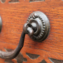 Load image into Gallery viewer, English Oak Writing Bureau Drop Front Desk Carved Detail c1930. B12984
