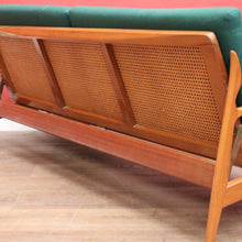 Load image into Gallery viewer, x SOLD Fler Narvik 4-Seater Lounge – Mid-Century Modern – Cane Back – Converts to Bed. B12569
