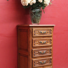 Load image into Gallery viewer, x SOLD French Oak Five Drawer Chest Cabriole Legs Brass Handles Vintage. B12807
