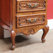 Load image into Gallery viewer, x SOLD French Oak Five Drawer Chest Cabriole Legs Brass Handles Vintage. B12807
