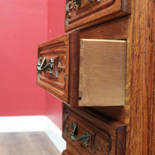 Load image into Gallery viewer, x SOLD French Oak Five Drawer Chest Cabriole Legs Brass Handles Vintage. B12807
