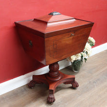 Load image into Gallery viewer, Regency Mahogany Wine Cooler Sarcophagus Cellarette Lion Handles. B12970

