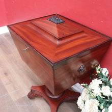 Load image into Gallery viewer, Regency Mahogany Wine Cooler Sarcophagus Cellarette Lion Handles. B12970
