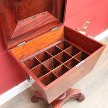 Load image into Gallery viewer, Regency Mahogany Wine Cooler Sarcophagus Cellarette Lion Handles. B12970
