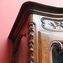 Load image into Gallery viewer, x SOLD Antique French Walnut China Cabinet Bookcase Carved Glass Sides. B12968
