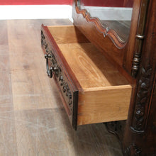 Load image into Gallery viewer, x SOLD Antique French Walnut China Cabinet Bookcase Carved Glass Sides. B12968
