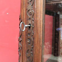 Load image into Gallery viewer, x SOLD Antique French Walnut China Cabinet Bookcase Carved Glass Sides. B12968
