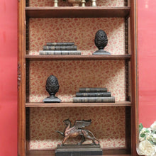 Load image into Gallery viewer, x SOLD Antique French Walnut China Cabinet Bookcase Carved Glass Sides. B12968

