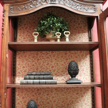 Load image into Gallery viewer, x SOLD Antique French Walnut China Cabinet Bookcase Carved Glass Sides. B12968
