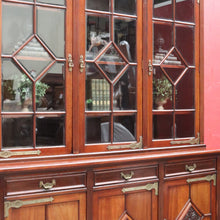 Load image into Gallery viewer, Antique English Walnut Six Door Bookcase Display Cabinet Astragal Doors. B12972
