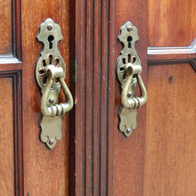 Load image into Gallery viewer, Antique English Walnut Six Door Bookcase Display Cabinet Astragal Doors. B12972
