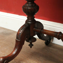 Load image into Gallery viewer, x SOLD Antique English Burr Walnut Sewing Table – Drawer, Work Bag, Key Included. B12574
