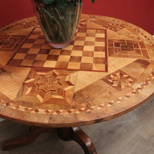 Load image into Gallery viewer, German Biedermeier Chess Table – Inlaid Tilt-Top, Walnut &amp; Cherrywood. B12575
