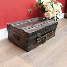 Load image into Gallery viewer, Antique Metal Steamer Trunk Jones Bros Wolverhampton Bound Chest. B12969
