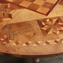 Load image into Gallery viewer, German Biedermeier Chess Table – Inlaid Tilt-Top, Walnut &amp; Cherrywood. B12575
