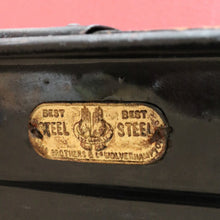 Load image into Gallery viewer, Antique Metal Steamer Trunk Jones Bros Wolverhampton Bound Chest. B12969
