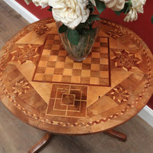 Load image into Gallery viewer, German Biedermeier Chess Table – Inlaid Tilt-Top, Walnut &amp; Cherrywood. B12575
