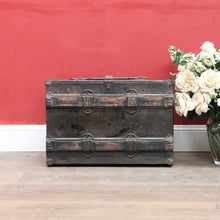 Load image into Gallery viewer, Antique Metal Steamer Trunk Jones Bros Wolverhampton Bound Chest. B12969
