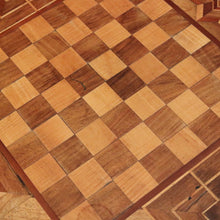 Load image into Gallery viewer, German Biedermeier Chess Table – Inlaid Tilt-Top, Walnut &amp; Cherrywood. B12575
