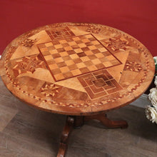 Load image into Gallery viewer, German Biedermeier Chess Table – Inlaid Tilt-Top, Walnut &amp; Cherrywood. B12575
