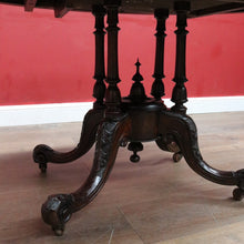 Load image into Gallery viewer, Antique Burr Walnut Centre Table Birdcage Base Marquetry Top. B12979
