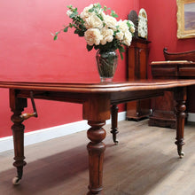 Load image into Gallery viewer, Antique English Mahogany Single Leaf Extension Dining Table C1880 B12995
