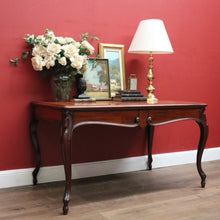 Load image into Gallery viewer, x SOLD Antique French Mahogany Two Drawer Office Desk, Student Desk or Small Dining Table. B12118
