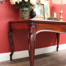 Load image into Gallery viewer, x SOLD Antique French Mahogany Two Drawer Office Desk, Student Desk or Small Dining Table. B12118
