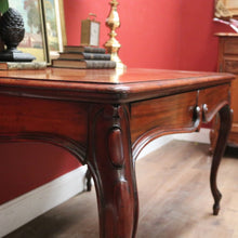 Load image into Gallery viewer, x SOLD Antique French Mahogany Two Drawer Office Desk, Student Desk or Small Dining Table. B12118
