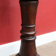 Load image into Gallery viewer, SOLD Vintage Mahogany Plant or Statue Stand Pedestal Carved Leaf Detail. B12986
