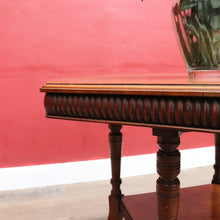 Load image into Gallery viewer, Antique Mahogany Occasional Table Hexagon Top Tier Base c1920. B12989

