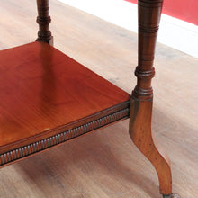 Load image into Gallery viewer, Antique Mahogany Occasional Table Hexagon Top Tier Base c1920. B12989
