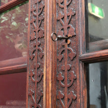 Load image into Gallery viewer, x SOLD Antique Bookcase Cabinet Astragal Glass Doors Carved Detail. B12982
