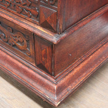 Load image into Gallery viewer, x SOLD Antique Bookcase Cabinet Astragal Glass Doors Carved Detail. B12982

