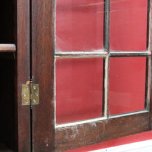 Load image into Gallery viewer, x SOLD Antique Bookcase Cabinet Astragal Glass Doors Carved Detail. B12982
