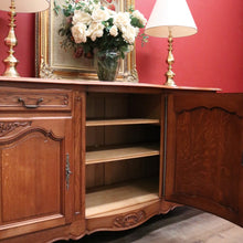 Load image into Gallery viewer, x SOLD Antique French Oak Three-door, Two-drawer Sideboard Buffet. Three Keys, Parquetry Top. B12134
