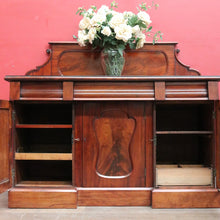 Load image into Gallery viewer, Antique English Mahogany Sideboard Flame Mahogany c1860. B12990
