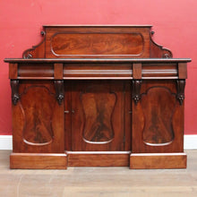 Load image into Gallery viewer, Antique English Mahogany Sideboard Flame Mahogany c1860. B12990
