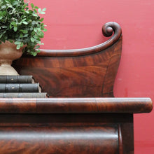 Load image into Gallery viewer, Antique English Twin Pedestal Sideboard Scrolled Backboard c1830. B12987
