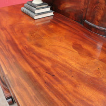 Load image into Gallery viewer, Antique English Twin Pedestal Sideboard Scrolled Backboard c1830. B12987

