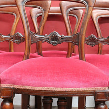 Load image into Gallery viewer, Antique English Mahogany Set of 6 Dining Kitchen Chairs c1890 B12996
