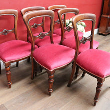 Load image into Gallery viewer, Antique English Mahogany Set of 6 Dining Kitchen Chairs c1890 B12996
