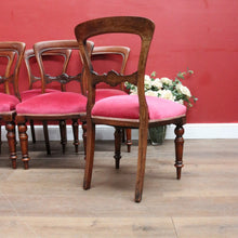Load image into Gallery viewer, Antique English Mahogany Set of 6 Dining Kitchen Chairs c1890 B12996
