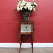 Load image into Gallery viewer, Antique French Walnut Bedside Table with Marble Top B12998
