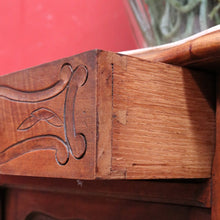 Load image into Gallery viewer, Antique French Walnut Bedside Table with Marble Top with Single Door and Drawer B12999
