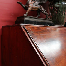 Load image into Gallery viewer, Antique English Mahogany Drop Front Bureau Desk Cupboard c1870. B12983
