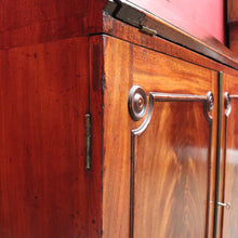 Load image into Gallery viewer, Antique English Mahogany Drop Front Bureau Desk Cupboard c1870. B12983
