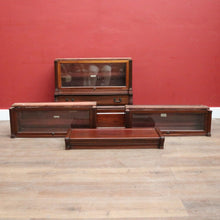 Load image into Gallery viewer, x SOLD Globe Wernicke Barrister Bookcase – 3 Sections, Drawer, Brass Bound. B12544
