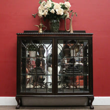 Load image into Gallery viewer, Antique English Mahogany China Cabinet – Curved Astragal Doors. B12579
